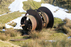 Coity Quarry winding drum, Blaenavon, March 2010